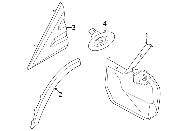 Diagram Fender. Exterior trim. for your 2014 Ford E-150   