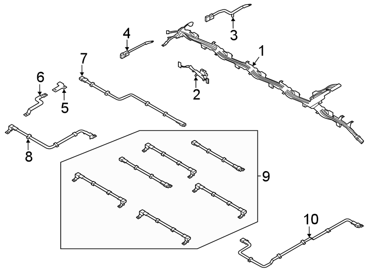 Diagram Electrical components. High voltage. for your Ford E-Transit  