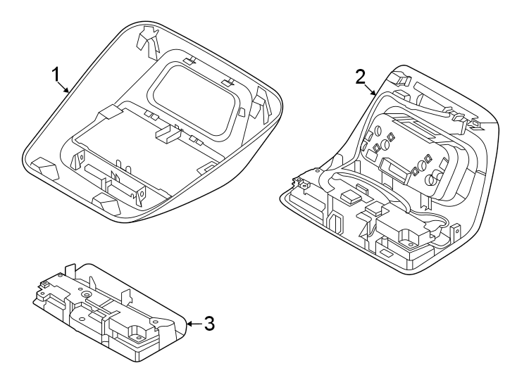 Diagram Overhead console. for your Ford E-Transit  