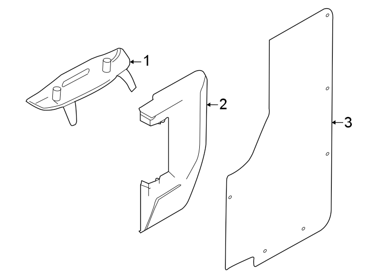 Diagram Side loading door. Interior trim. for your 2015 Ford F-150 5.0L V8 FLEX A/T RWD Platinum Crew Cab Pickup Fleetside 