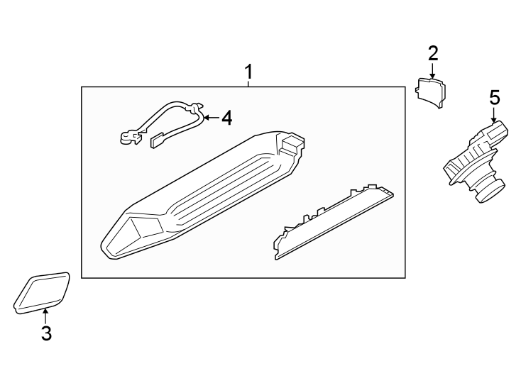 Diagram Rear lamps. High mount lamps. for your 2002 Ford F-150 5.4L Triton V8 CNG A/T RWD XLT Crew Cab Pickup Fleetside 