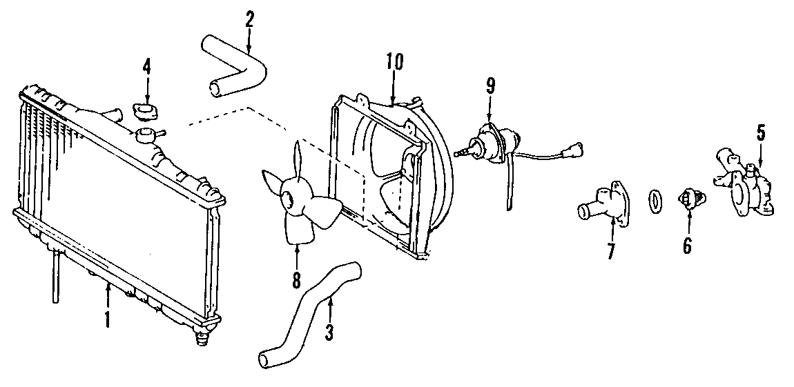 Diagram COOLING SYSTEM. COOLING FAN. RADIATOR. WATER PUMP. for your 2005 Chevrolet Cobalt   