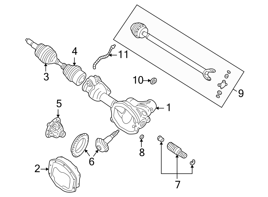 Diagram FRONT SUSPENSION. CARRIER & FRONT AXLES. for your 2014 Ford F-150 3.5L EcoBoost V6 A/T 4WD King Ranch Crew Cab Pickup Fleetside 