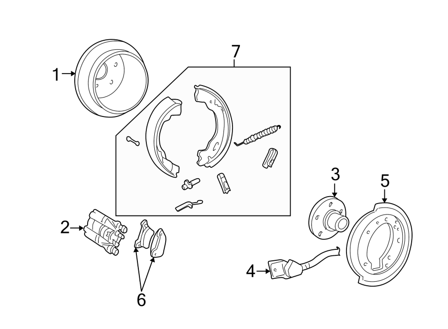 Diagram REAR SUSPENSION. BRAKE COMPONENTS. for your 2019 Ford F-150 2.7L EcoBoost V6 A/T RWD XLT Extended Cab Pickup Fleetside 