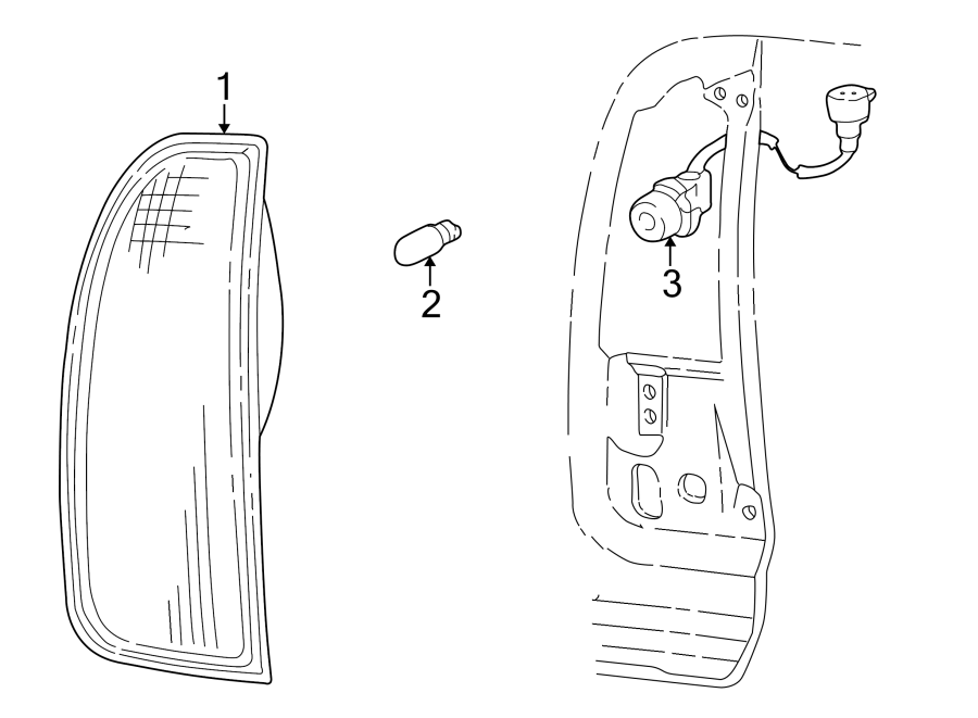 Diagram REAR LAMPS. COMBINATION LAMPS. for your 2001 Ford F-150 5.4L Triton V8 CNG M/T RWD XLT Crew Cab Pickup Fleetside 