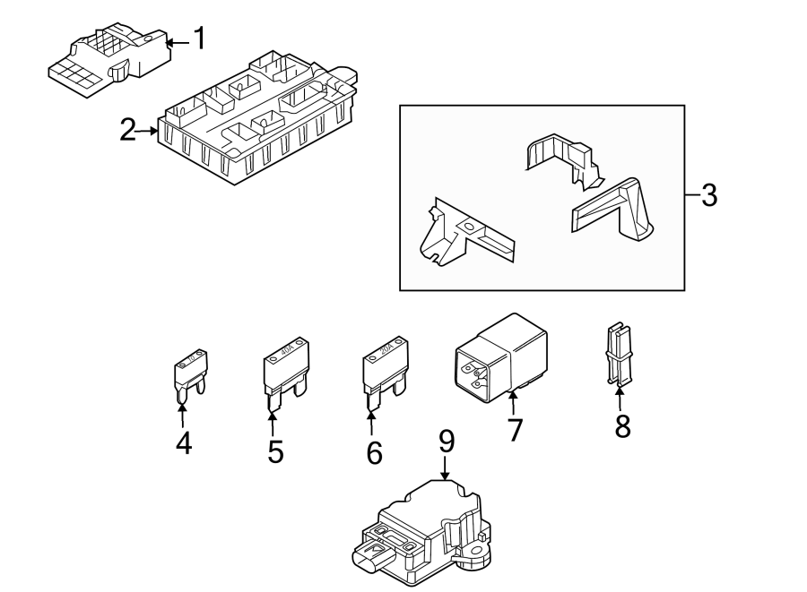 Diagram FUSE & RELAY. for your 1992 Ford Bronco   