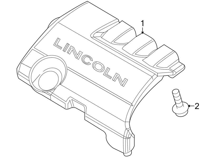 Diagram ENGINE APPEARANCE COVER. for your 2011 Lincoln MKZ   