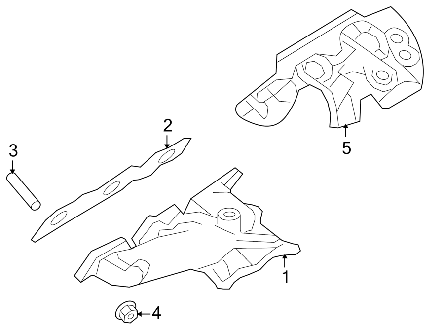 Diagram EXHAUST SYSTEM. MANIFOLD. for your 2017 Lincoln MKZ Reserve Hybrid Sedan  