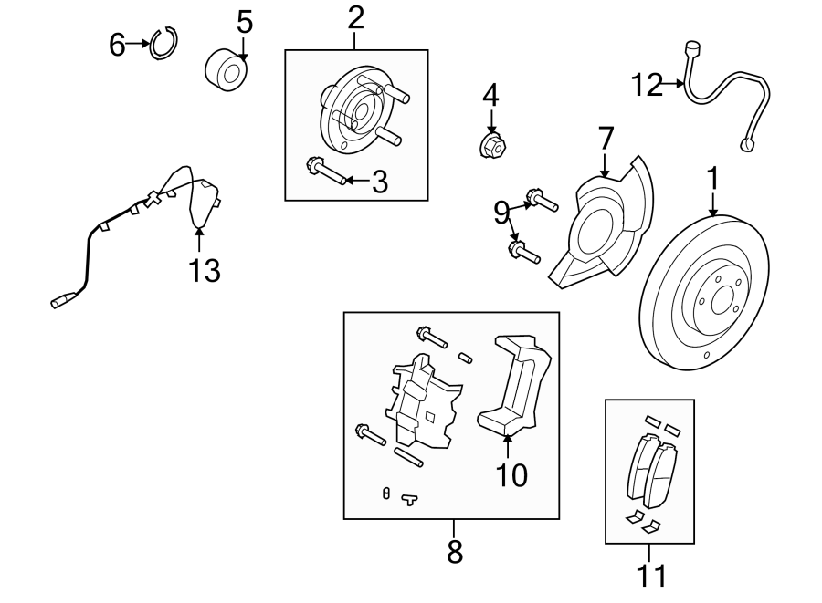 Diagram FRONT SUSPENSION. BRAKE COMPONENTS. for your 2020 Ford F-150  Raptor Extended Cab Pickup Fleetside 