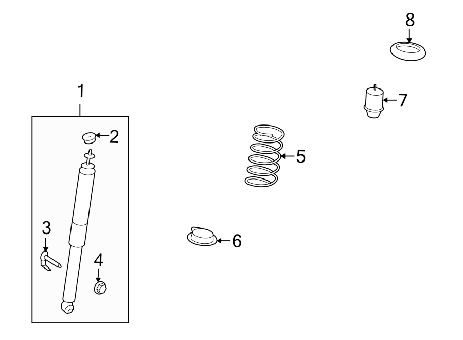 Diagram REAR SUSPENSION. SHOCKS & COMPONENTS. for your 2009 Ford Explorer Sport Trac   