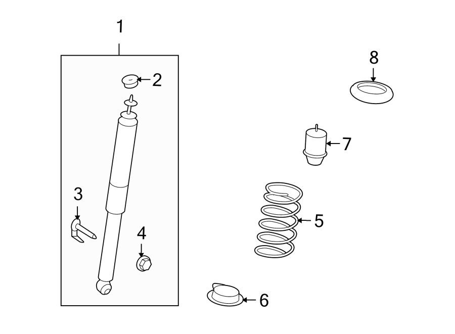 Diagram REAR SUSPENSION. SHOCKS & COMPONENTS. for your 2009 Ford Explorer Sport Trac   