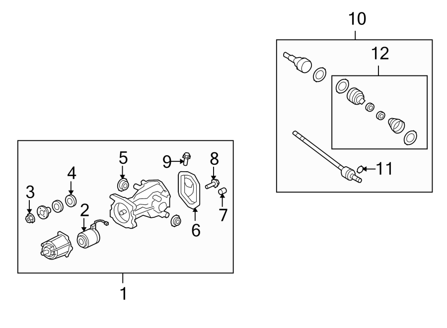 Diagram REAR SUSPENSION. AXLE COMPONENTS. for your Lincoln MKS  