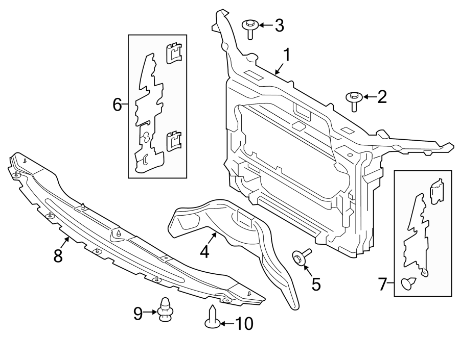 Diagram RADIATOR SUPPORT. for your Lincoln