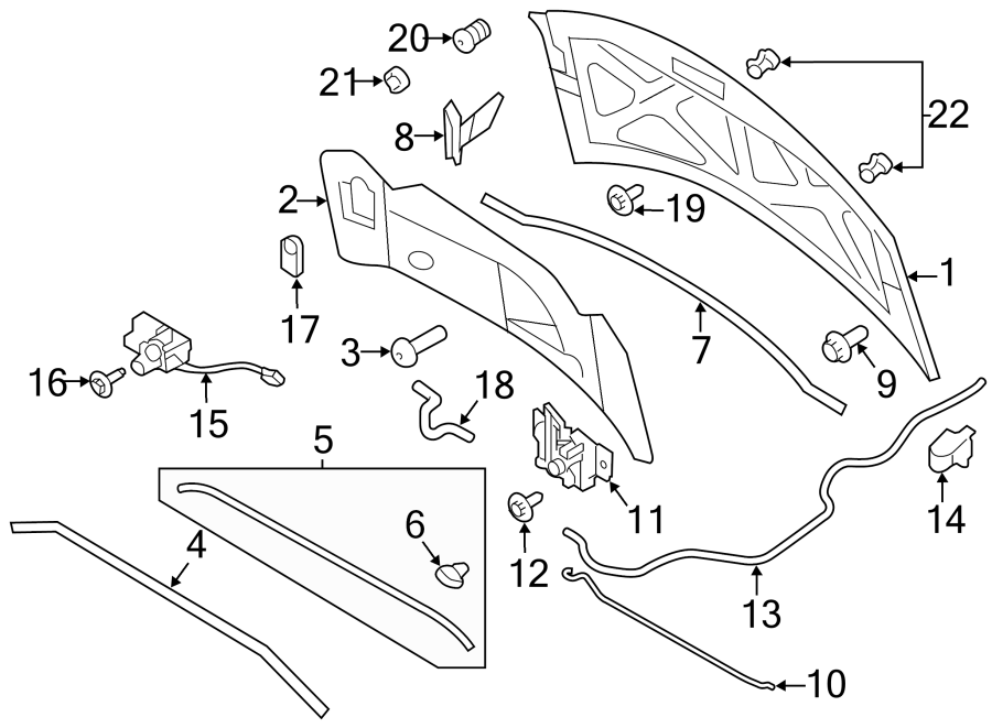 Diagram HOOD & COMPONENTS. for your 2006 Ford F-150   