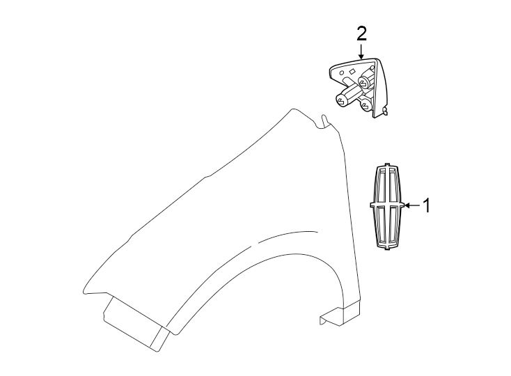Diagram FENDER. EXTERIOR TRIM. for your 2018 Ford F-250 Super Duty 6.7L Power-Stroke V8 DIESEL A/T 4WD XLT Crew Cab Pickup Fleetside 