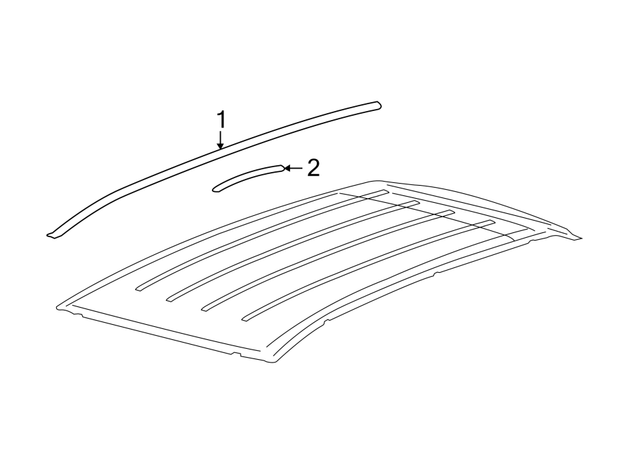 Diagram ROOF TRIM. for your 2010 Ford F-150 4.6L V8 A/T RWD XL Standard Cab Pickup Fleetside 