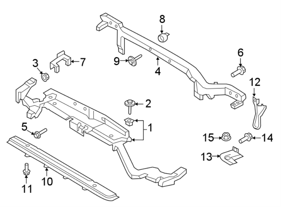 Diagram RADIATOR SUPPORT. for your 2016 Lincoln MKZ Hybrid Sedan  