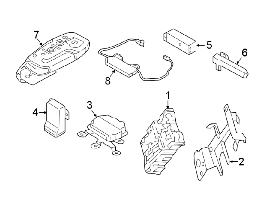 Diagram ELECTRICAL COMPONENTS. for your 1984 Ford Bronco   