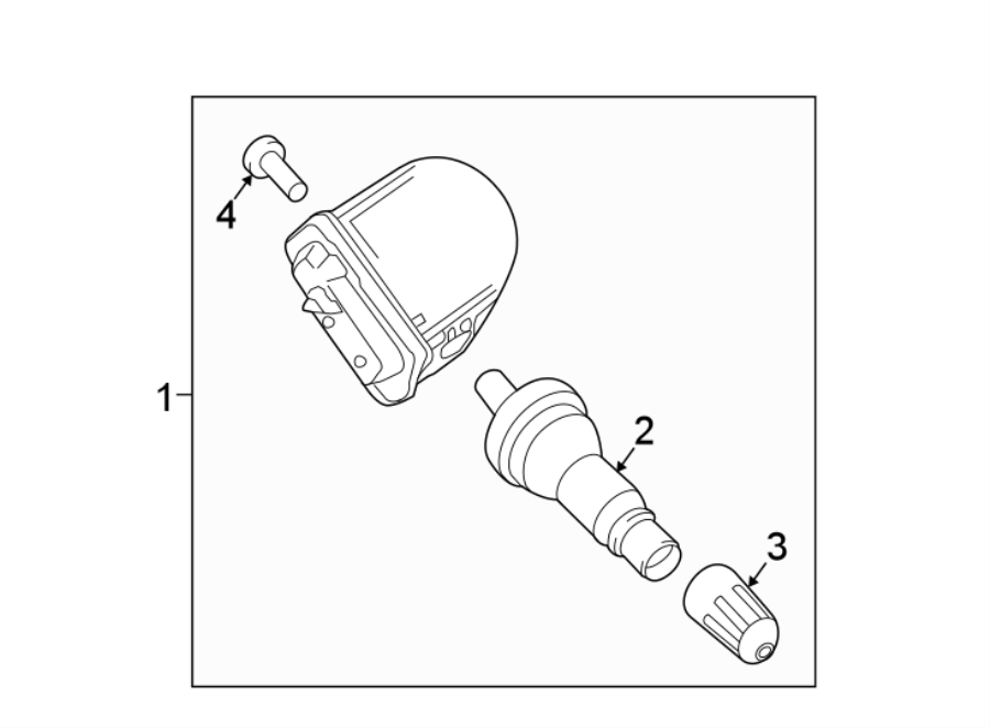 Diagram TIRE PRESSURE MONITOR COMPONENTS. for your 2020 Ford Transit Connect   