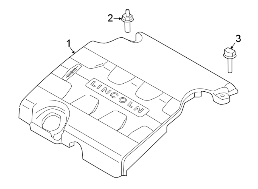 Diagram ENGINE / TRANSAXLE. ENGINE APPEARANCE COVER. for your 2011 Lincoln MKZ   