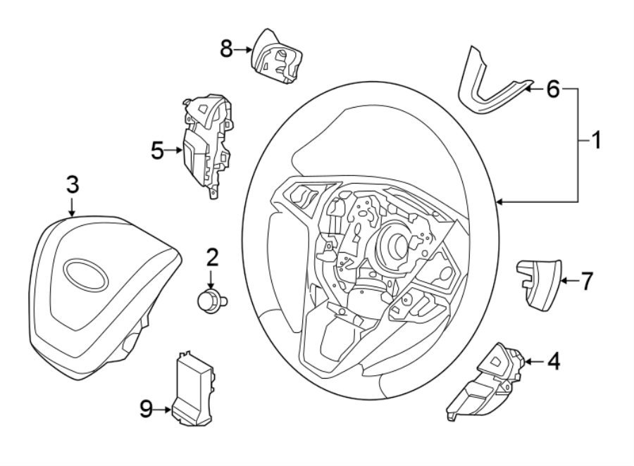 Diagram STEERING WHEEL & TRIM. for your 2012 Lincoln MKZ   