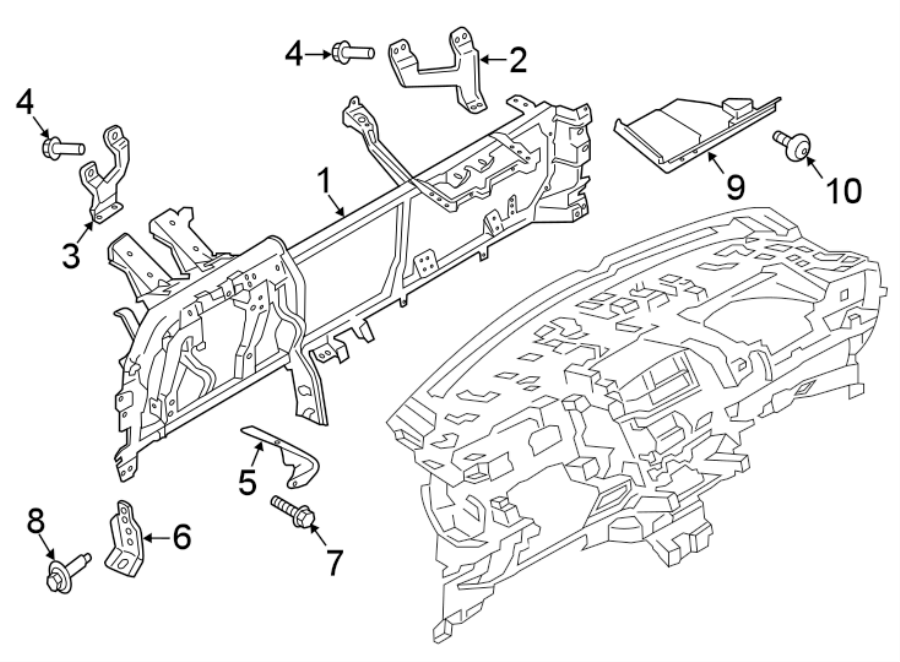 Lincoln Mkx Instrument Panel Crossmember F2gz5804545m Sheehy Ford Lincoln Richmond Va 6224