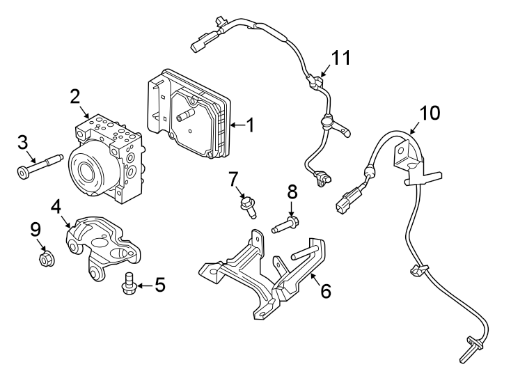 Diagram Abs components. for your 2016 Lincoln MKZ Black Label Sedan  