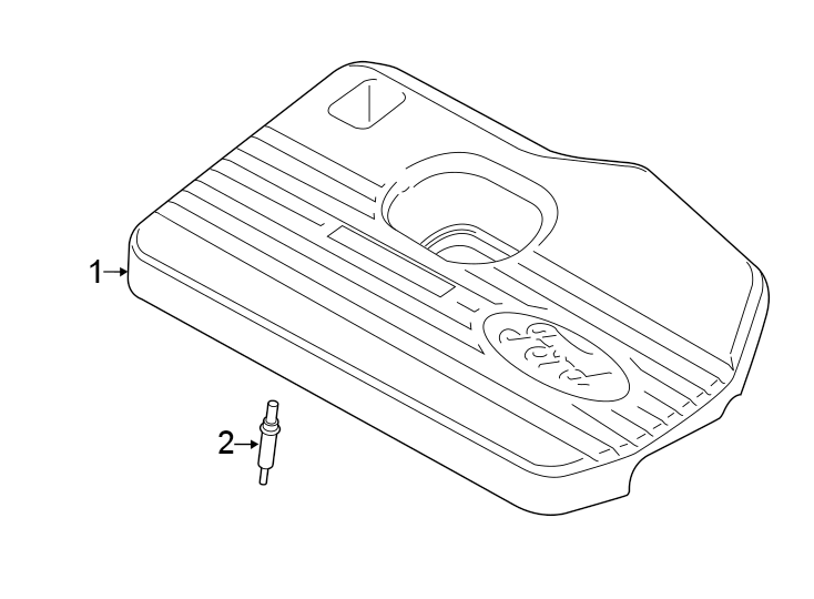 Diagram ENGINE / TRANSAXLE. ENGINE APPEARANCE COVER. for your Ford Bronco Sport  