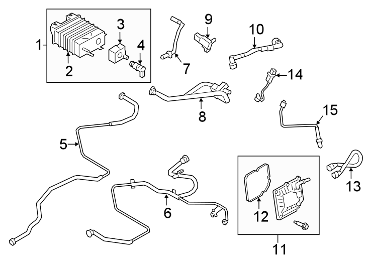 Diagram EMISSION SYSTEM. EMISSION COMPONENTS. for your 2018 Lincoln MKX   