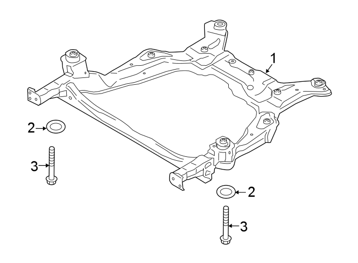 Diagram FRONT SUSPENSION. SUSPENSION MOUNTING. for your 2012 Ford Fusion   