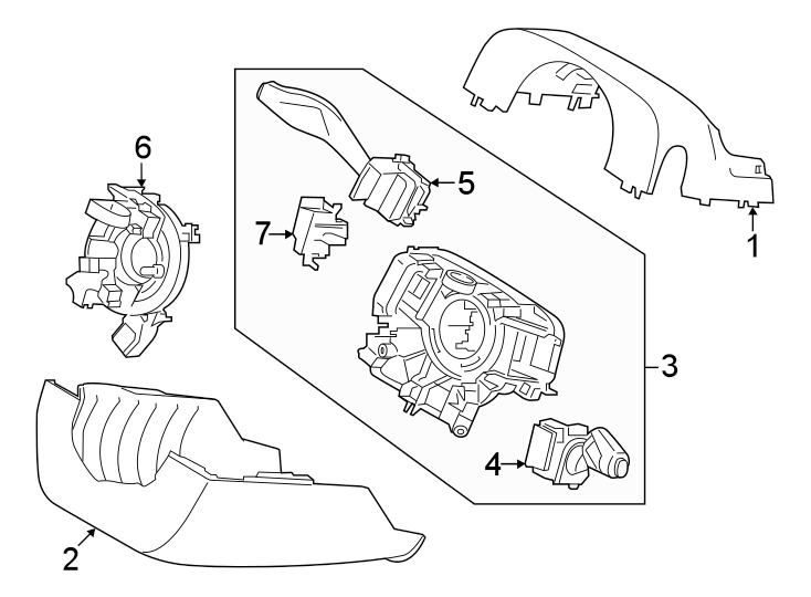 Lincoln Nautilus Steering Column Cover (upper). All From 02 