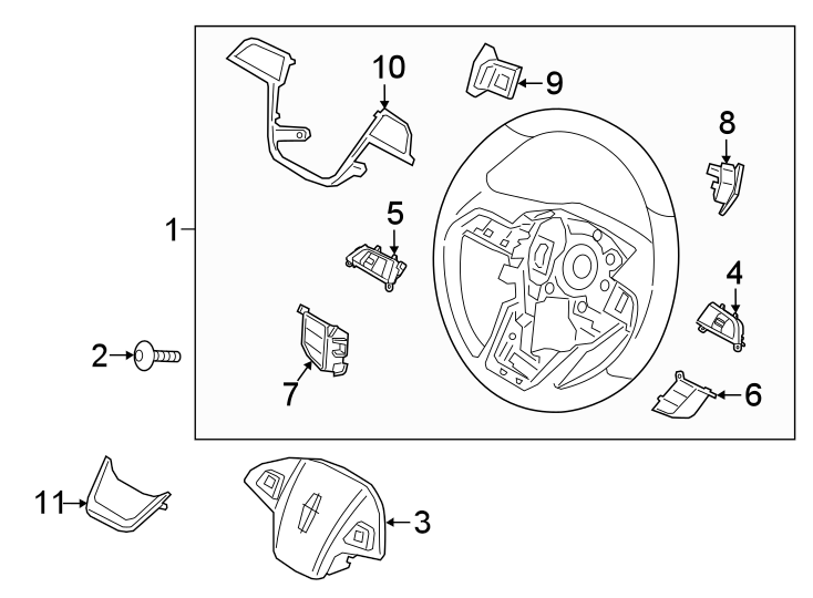 Diagram Steering wheel & trim. for your Ford F-150  