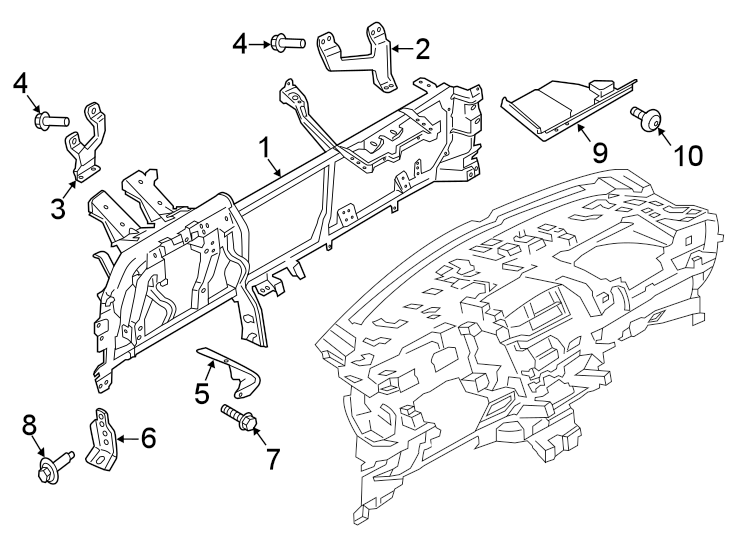 INSTRUMENT PANEL COMPONENTS. Diagram