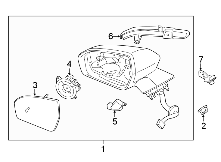 Diagram FRONT DOOR. OUTSIDE MIRRORS. for your 1984 Ford F-150   