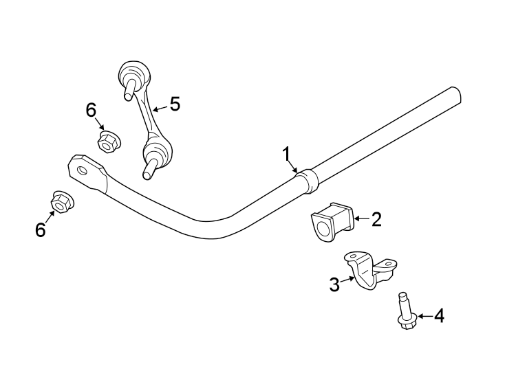 Diagram REAR SUSPENSION. STABILIZER BAR & COMPONENTS. for your 2011 Ford Edge   