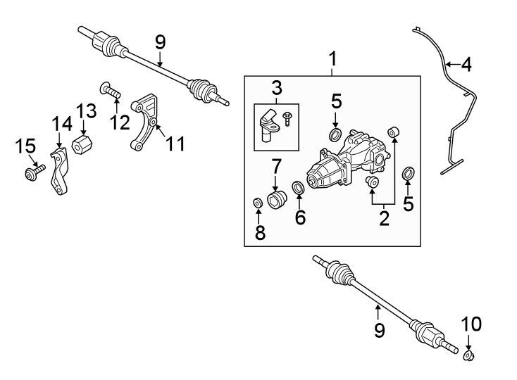 Diagram REAR SUSPENSION. AXLE COMPONENTS. for your 2009 Lincoln MKZ   