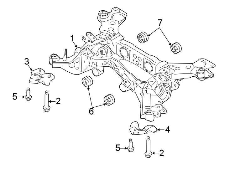 Diagram REAR SUSPENSION. SUSPENSION MOUNTING. for your 2017 Ford F-150  Lariat Extended Cab Pickup Fleetside 