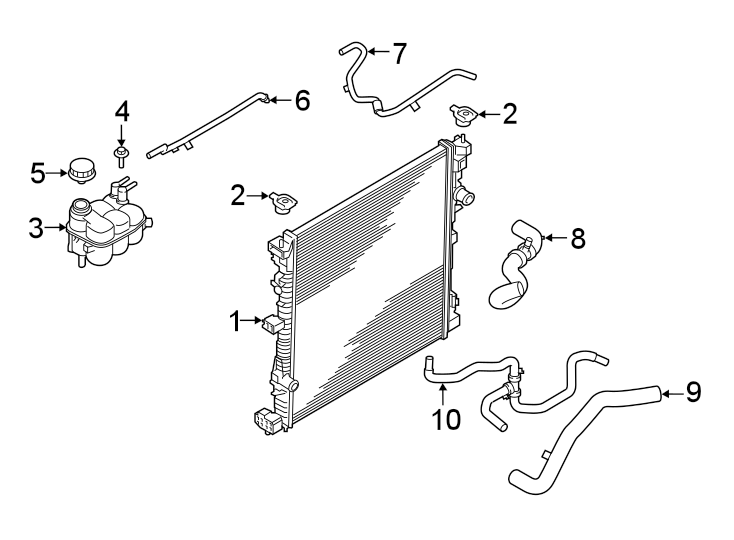 Diagram RADIATOR & COMPONENTS. for your 1991 Ford Explorer   