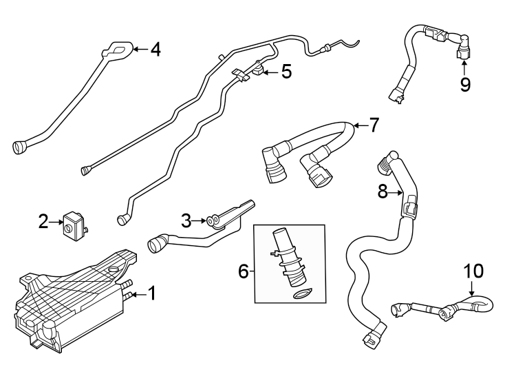 Diagram Emission system. Emission components. for your 2011 Ford Ranger   