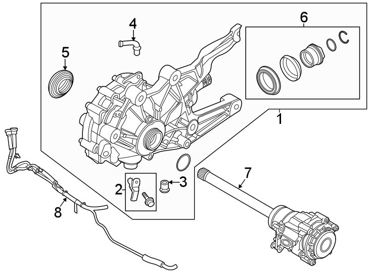 Diagram FRONT SUSPENSION. CARRIER & COMPONENTS. for your 2019 Ford F-150 3.3L Duratec V6 FLEX A/T 4WD XLT Extended Cab Pickup Fleetside 