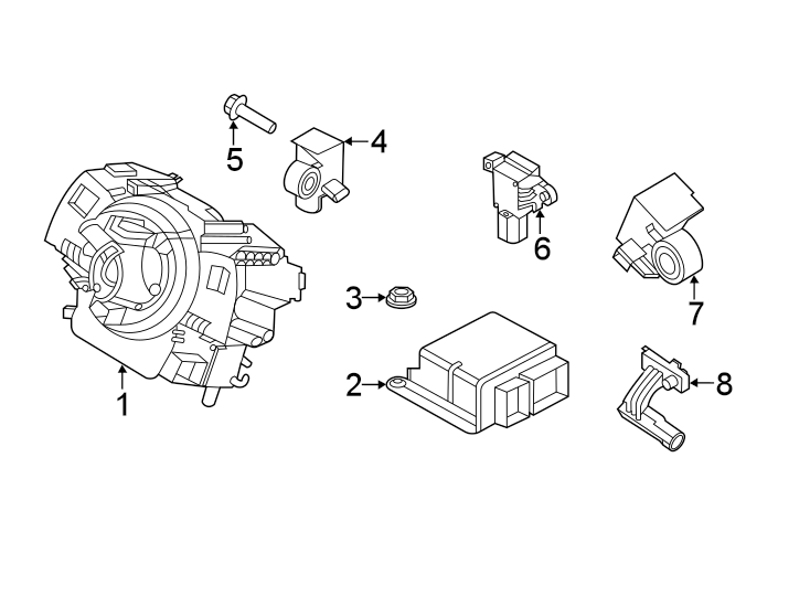 Diagram RESTRAINT SYSTEMS. AIR BAG COMPONENTS. for your 2009 Lincoln MKZ   