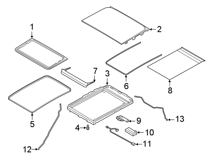 Diagram W/SUNROOF. for your Lincoln Aviator  