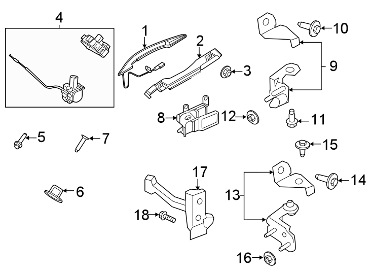 Diagram REAR DOOR. LOCK & HARDWARE. for your 2009 Lincoln MKZ   