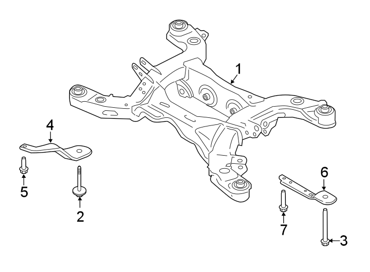 Diagram REAR SUSPENSION. SUSPENSION MOUNTING. for your 2014 Lincoln MKZ   