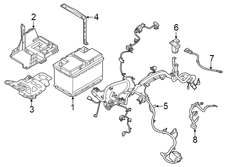 Diagram Battery. for your 2019 Lincoln MKZ Reserve I Hybrid Sedan  