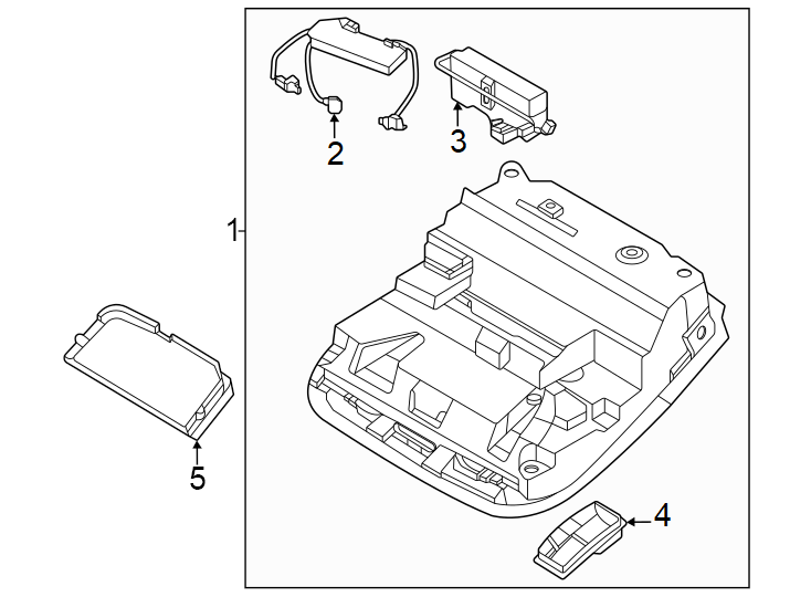 Diagram Overhead console. for your 2006 Ford F-150 4.6L Triton V8 A/T 4WD XL Standard Cab Pickup Fleetside 