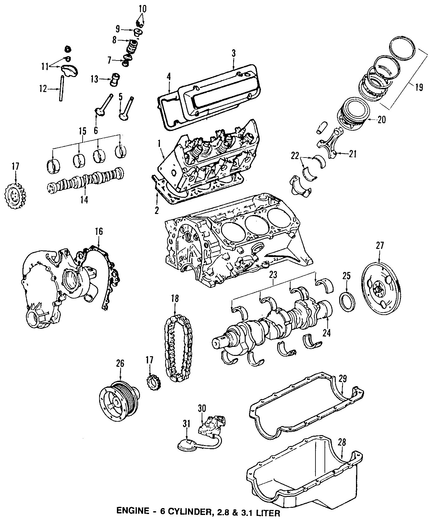 Diagram CAMSHAFT & TIMING. CRANKSHAFT & BEARINGS. CYLINDER HEAD & VALVES. LUBRICATION. MOUNTS. PISTONS. RINGS & BEARINGS. for your 2009 Chevrolet Corvette   