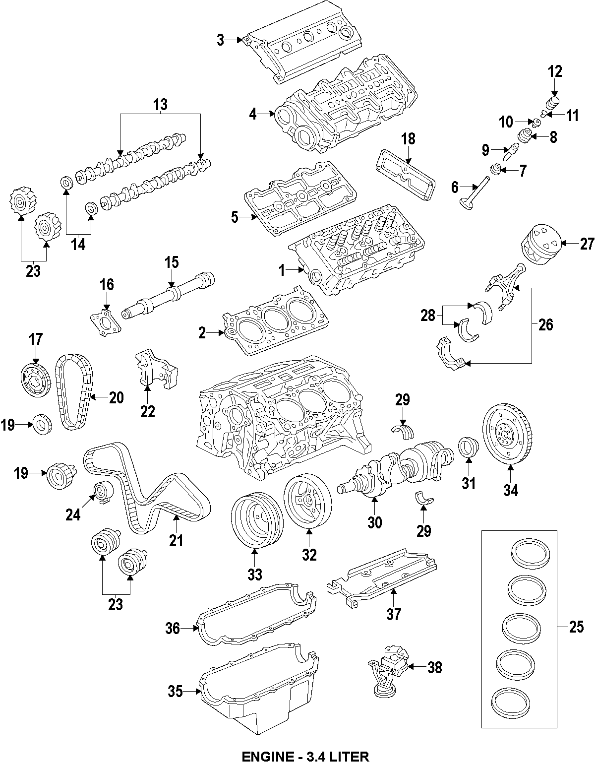 2CAMSHAFT & TIMING. CRANKSHAFT & BEARINGS. CYLINDER HEAD & VALVES. LUBRICATION. MOUNTS. PISTONS. RINGS & BEARINGS.https://images.simplepart.com/images/parts/motor/fullsize/MWP036.png