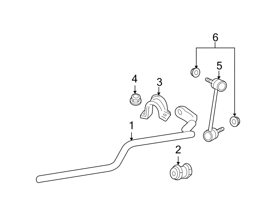 Diagram FRONT SUSPENSION. STABILIZER BAR & COMPONENTS. for your 1994 Ford F-150   