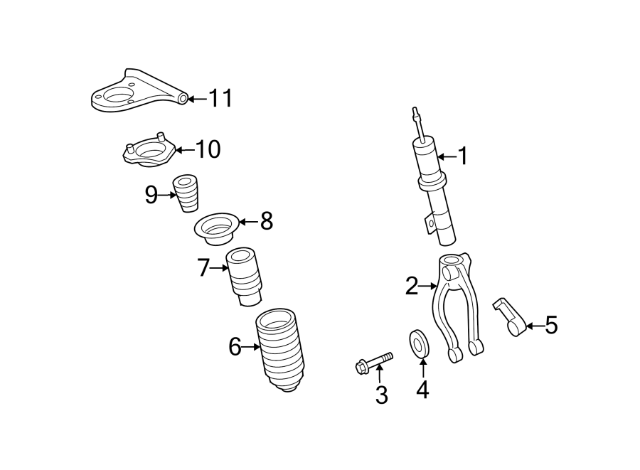 Diagram FRONT SUSPENSION. STRUTS & COMPONENTS. for your 1994 Ford F-150   